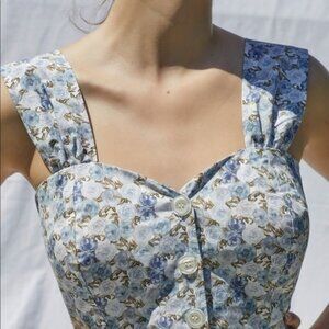 NWOT Rouje Maggie Top - Blue Liberty London Print - Size 38